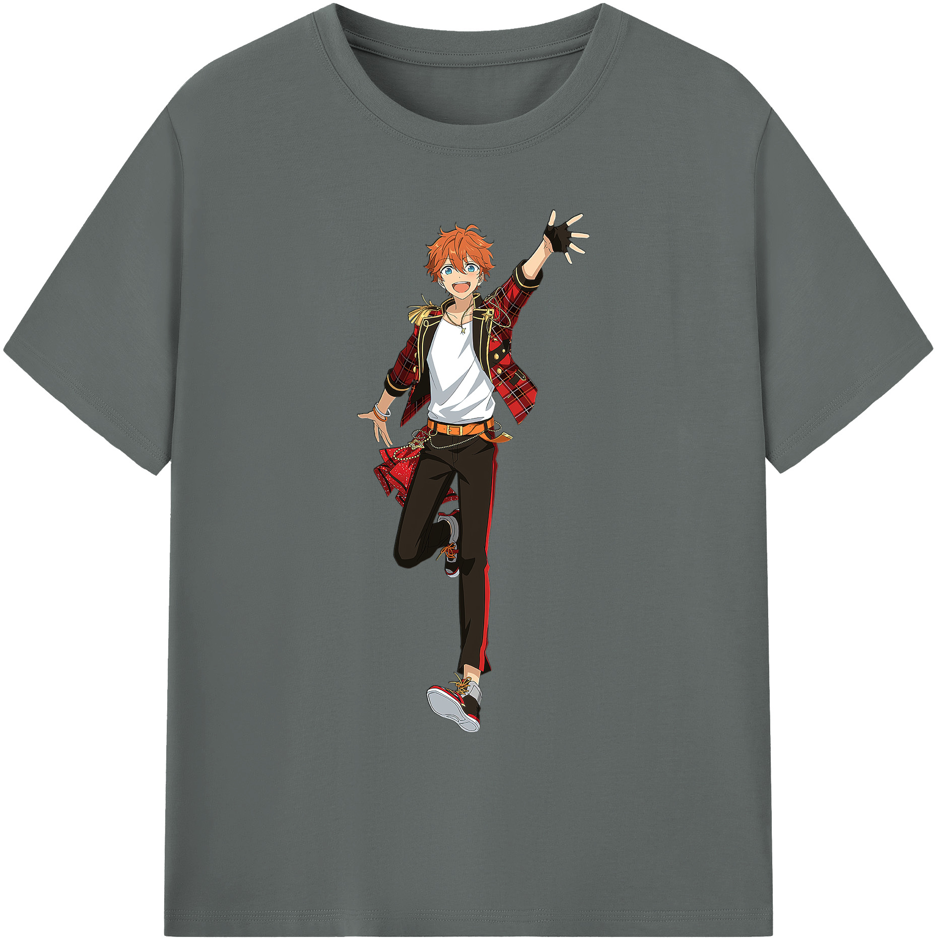 （画像用） あんさんぶるスターズ! Ensemble Stars 綿100％ メンズ半袖Tシャツ｜肌触りやわらか＆通気性